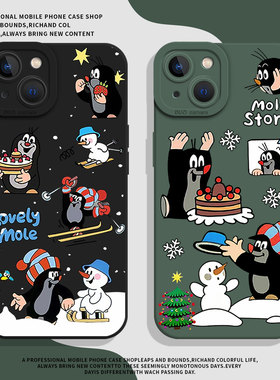 滑雪鼹鼠的故事适用小米17手机壳15pro卡通14雪人13秋冬11红米k90maxk80k70k60k50k40新款note12/10/9/turbo4