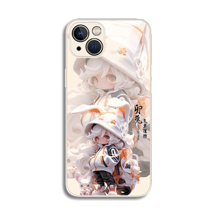 十二生肖适用苹果17手机壳15新款iPhone16promax卡通14好看13情侣11玻璃12mini高级感xs兔xr老虎x龙8plus马7p