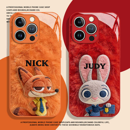 朱迪尼克情侣适用小米17promax手机壳14疯狂动物城12毛绒13高级note15红米k90k80k70k60k50k40男11/10/turbo4