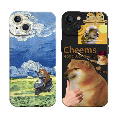 适用cheems柴犬手机壳小米红米