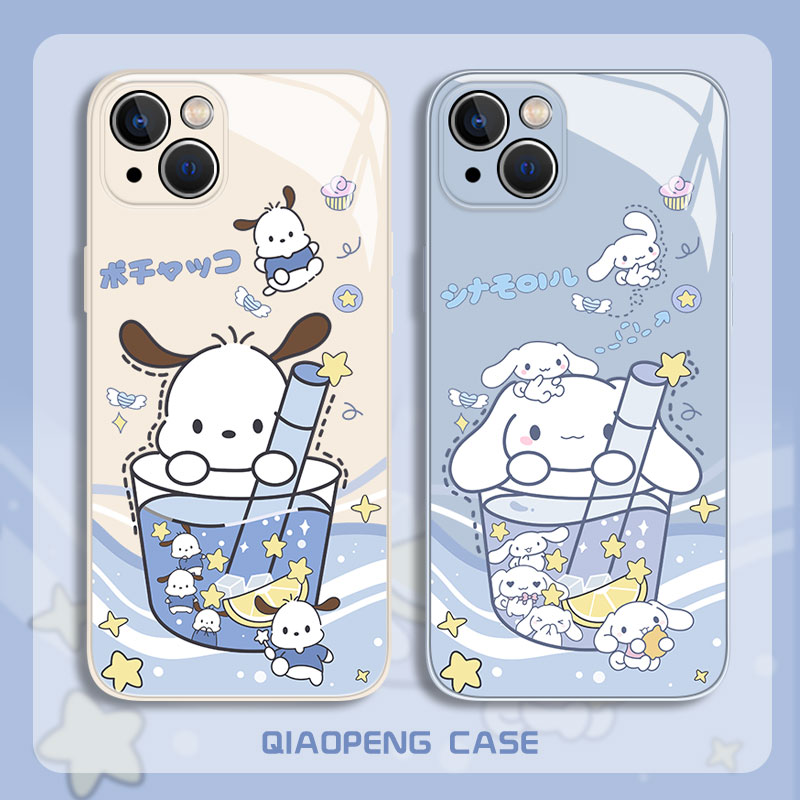 适用饮料玉桂狗手机壳iqoo玻璃