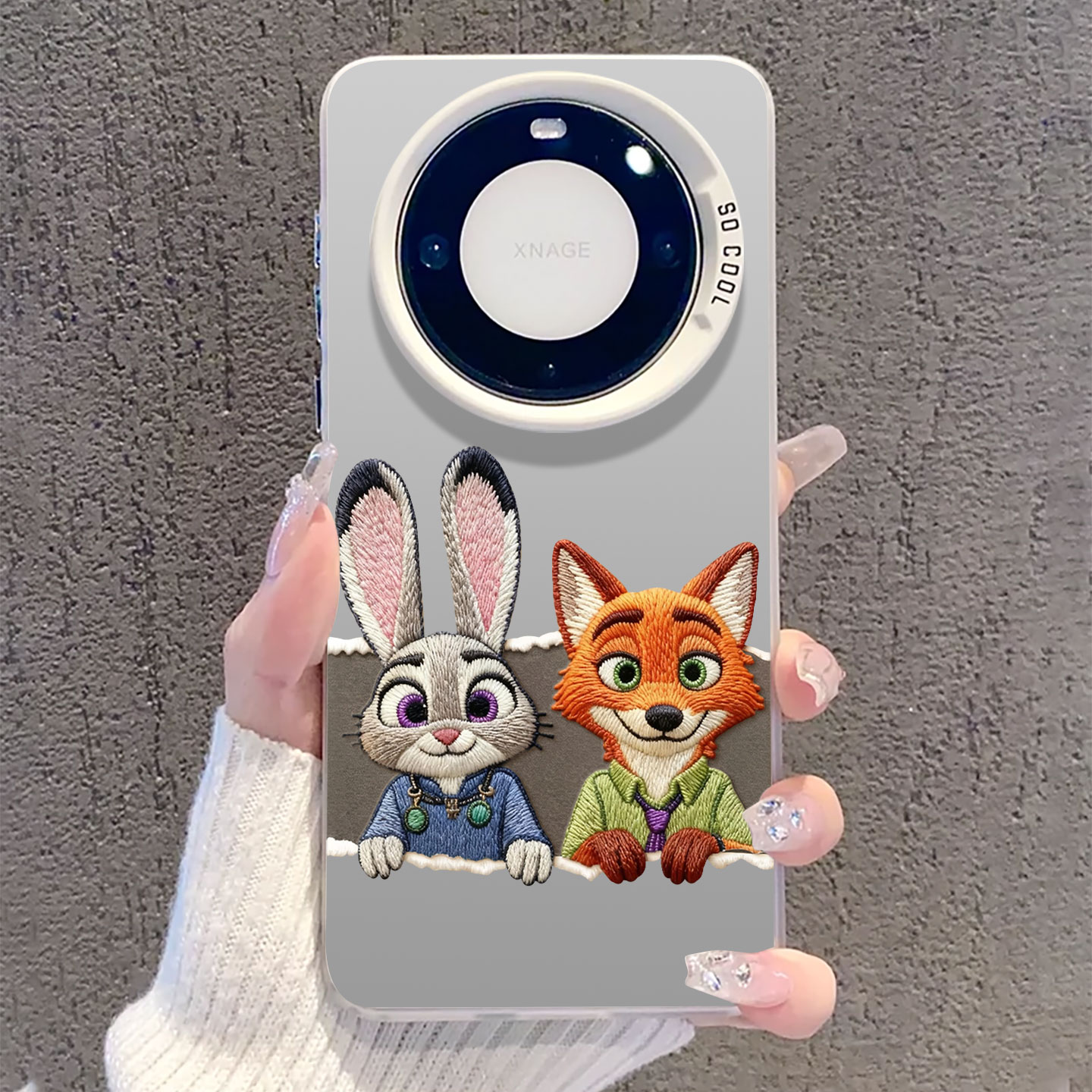 适用华为系列手机壳刺绣尼克朱迪