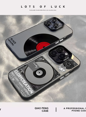 黑胶唱片cd适用小米13pro手机壳17/12复古15红米k80k70k60k50k40k90/note14高级感turbo4新款11ultra胶片10套