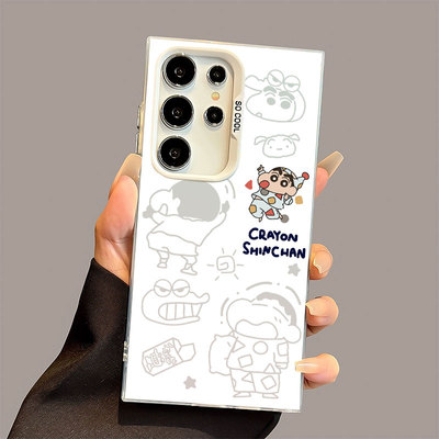 适用三星系列手机壳蜡笔小新镂空