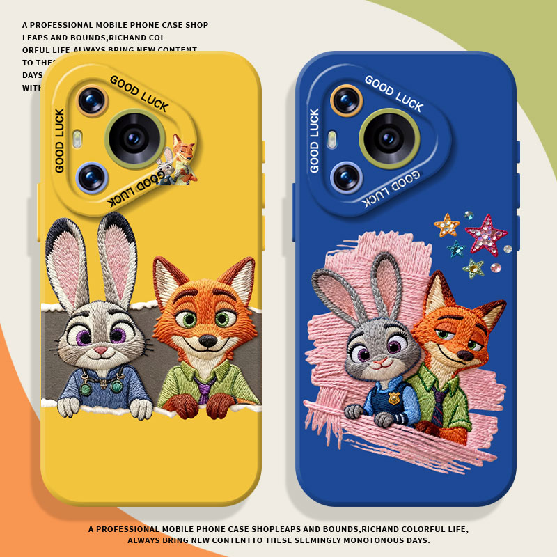 适用荣耀系列手机壳刺绣尼克朱迪