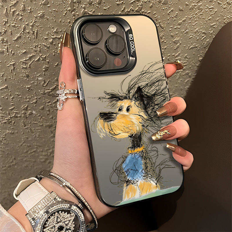 适用小米红米手机壳艺术潦草小狗