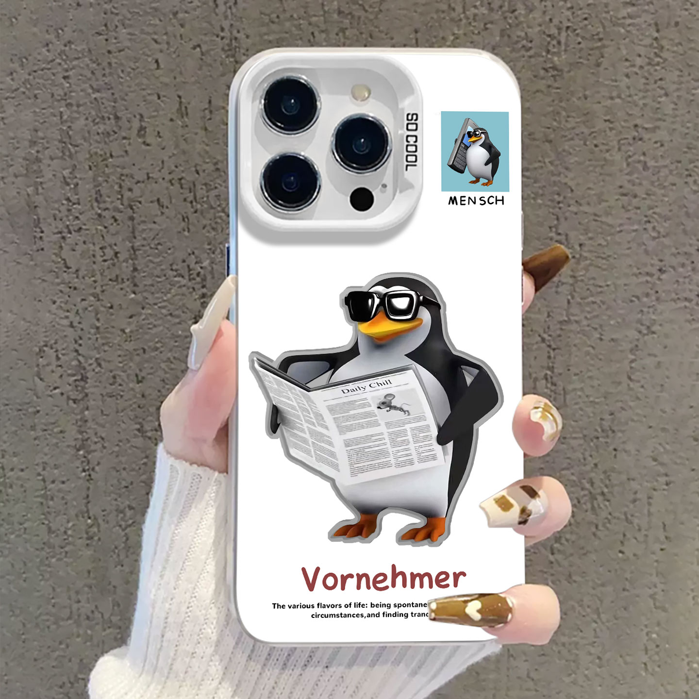 适用小米红米手机壳报纸威廉企鹅