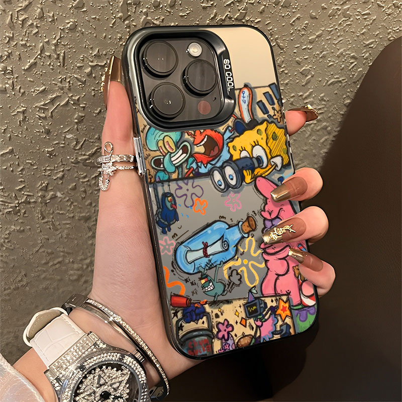 涂鸦海绵宝宝适用小米15手机壳13新款14pro情侣12派大星11ultra红米k80k70k60k50k40k90动漫turbo4搞怪note10