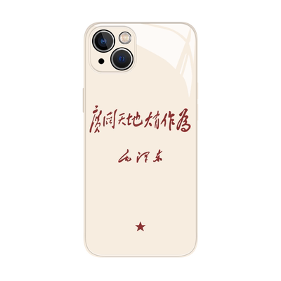 适用为人民服务手机壳华为玻璃