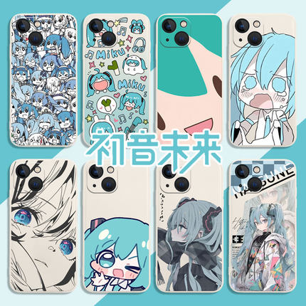 初音未来miku手机壳适用小米15动漫17/14二次元12pro红米k80k70k60k50k40k90硅胶note13/11ultra/10/9/turbo4