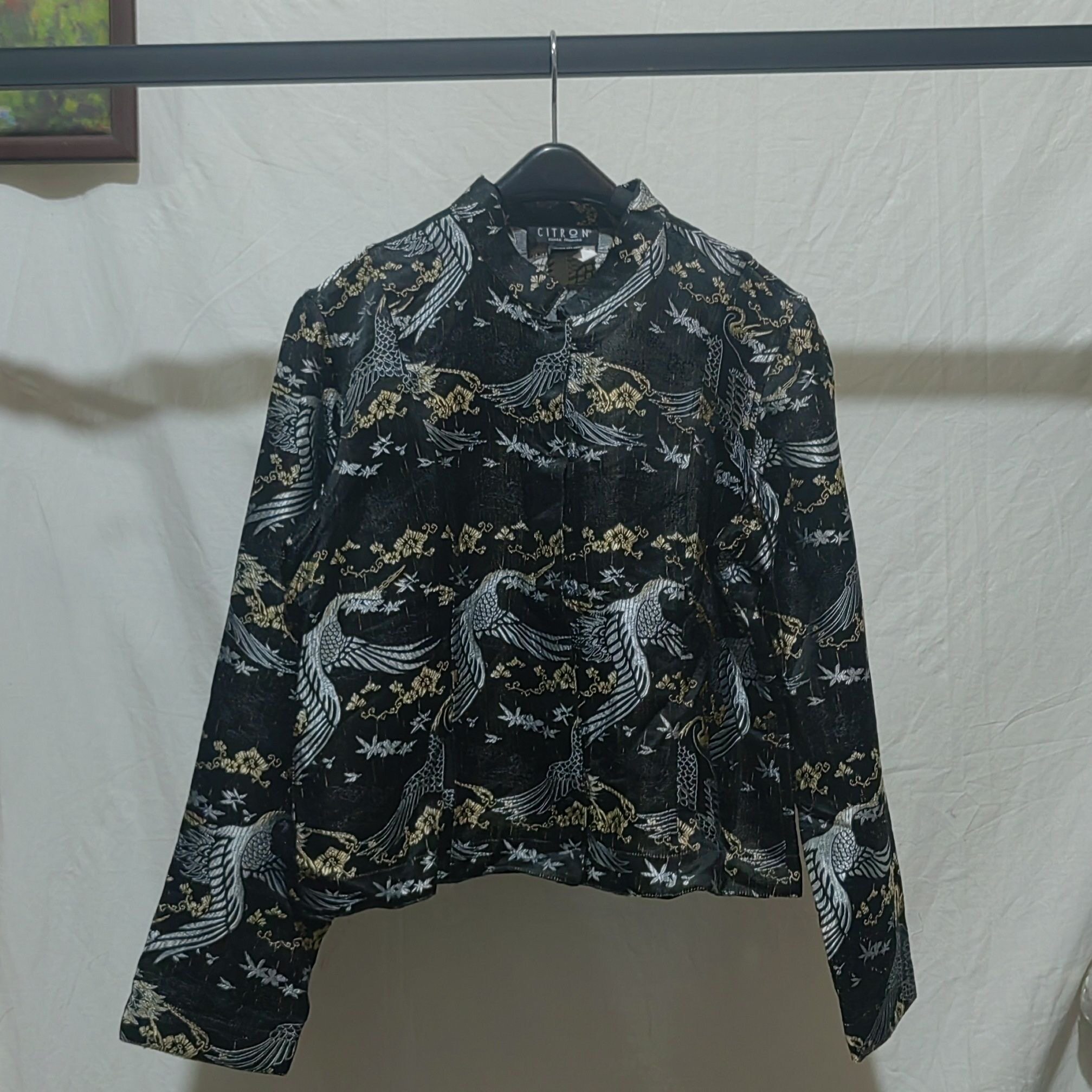 桑蚕丝真丝棉混纺女款上衣外套提花宋锦织锦中式真丝短款女士上衣
