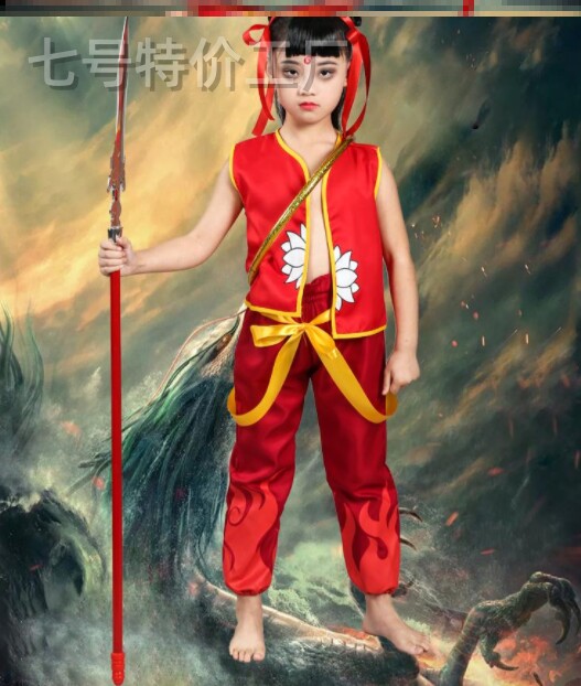 西游记红孩儿服装道具大战哪咤魔童降世衣服全套六一儿童节表演出