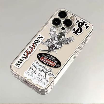 stk天使透明手机壳适用于华为小米荣耀OPPOvivo苹果16手机壳13pro/硅胶iPhone14pro防摔苹果15promax