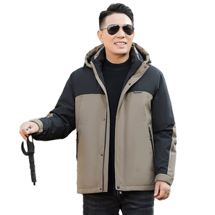 男士羽绒服爸爸冬装外套中老年人冬季加厚保暖上衣50岁爷爷父亲装