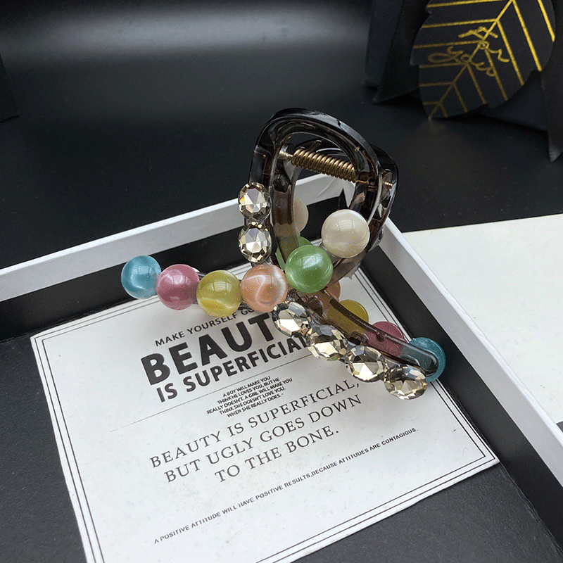 临嫣抓夹亚克力原创设计六彩发饰