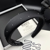 黑色高级感气质烫钻发卡发箍女高颅顶显脸小发捆头饰压发洗脸头箍