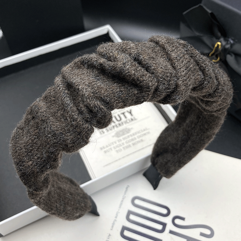 2025韩国网红新款针织褶皱发卡发箍女高级感时尚简约外出压发头箍,饰品/流行首饰/时尚饰品新,发饰,淘宝优惠券,粉丝福利购,淘宝优惠卷