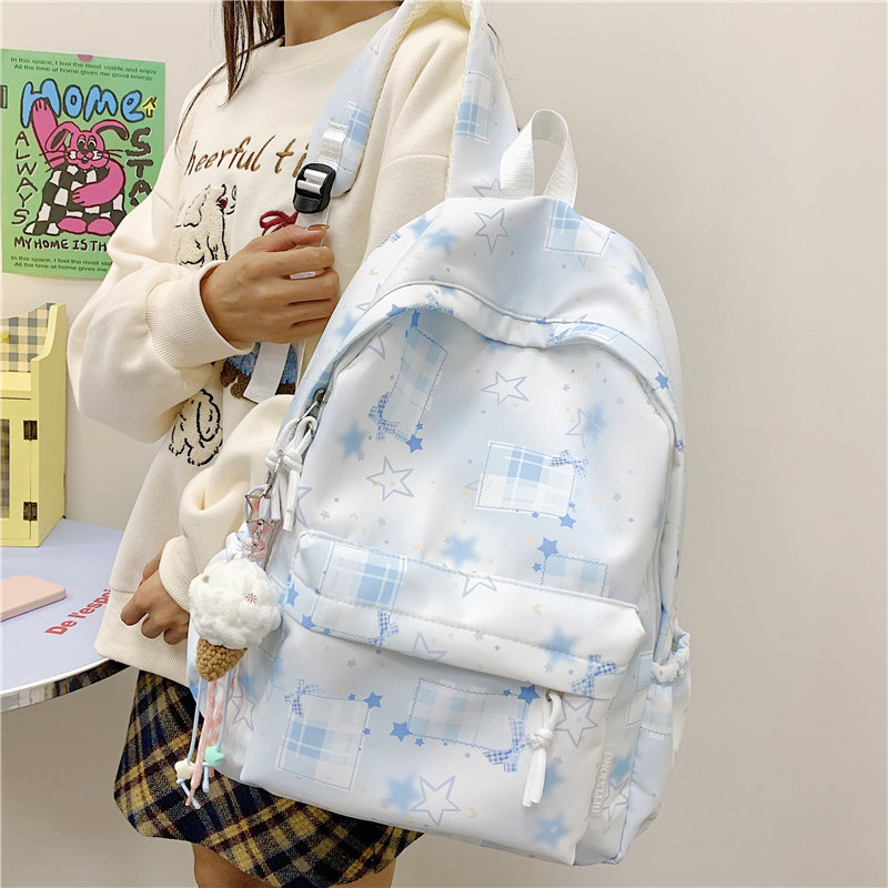 蓓迪熊书包女大学生百搭日系初中生高中韩版少女双肩包旅行背包