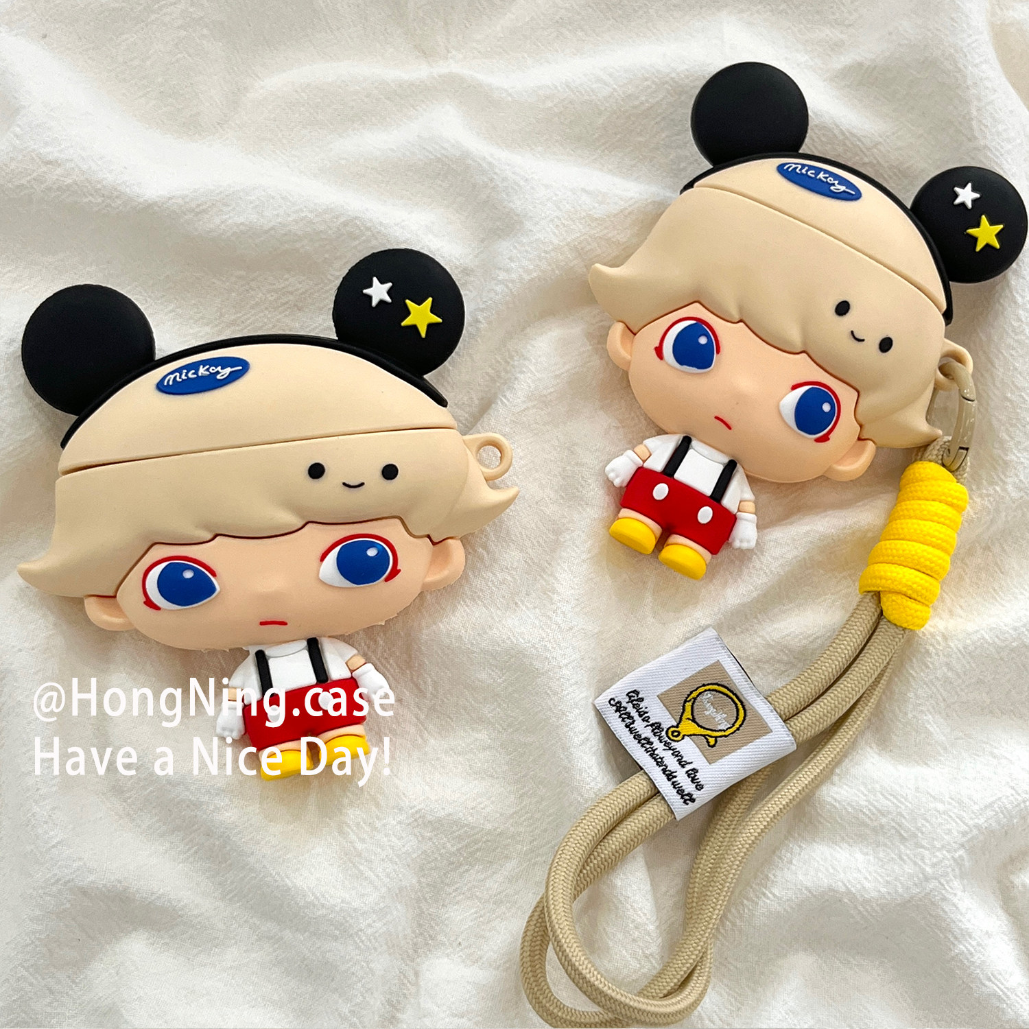 趣味韩风可爱男孩适用airpods新三代蓝牙无线保护套新款情侣pro3苹果耳机壳1/2代airpodspro二防摔airpods4