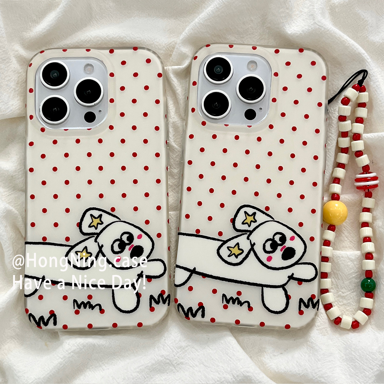 趣味可爱卡通小狗涂鸦带链条适用iPhone17ProMax手机壳韩风苹果16pro新款15PRO女款小众13硅胶14防摔全包软壳,3C数码配件,手机保护套/壳,淘宝优惠券,粉丝福利购,淘宝优惠卷