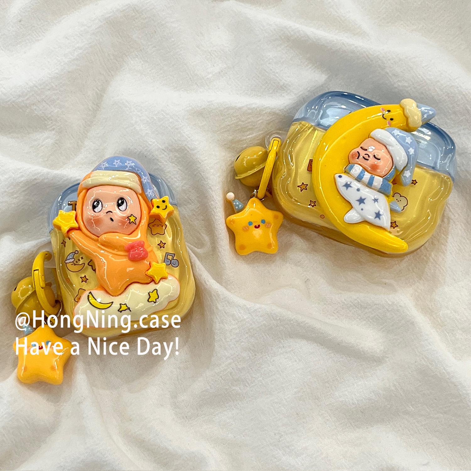 立体可爱卡通星星人适用airpods新三代蓝牙无线保护套新款pro3苹果耳机壳1/2代airpodspro二防摔airpods4全包