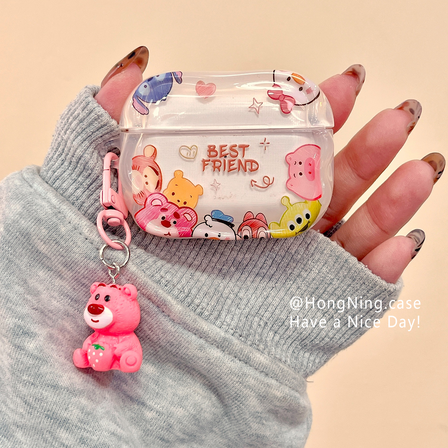 日韩风耳机壳保护壳全包防摔