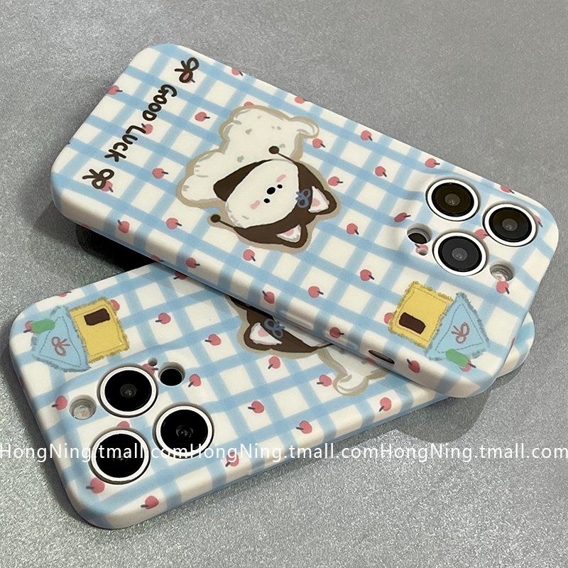 可爱卡通小狗适用苹果16手机壳iPhone14pro小众16PRO新款13硅胶15ProMax女款12防摔11简约男生全包保护套软壳
