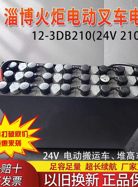 火炬铅酸电池24V210AH电动搬运车堆高车专用电池组托盘叉车蓄电池