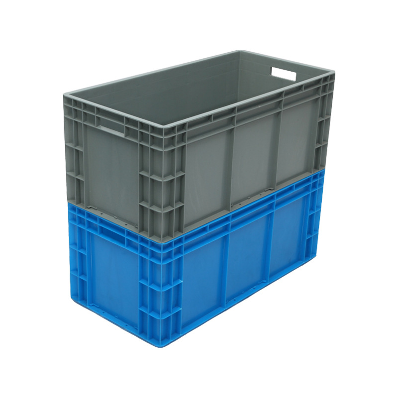 长方形U83321720物箱周转箱 800*440流0*3E40蓝灰色胶箱货运塑料