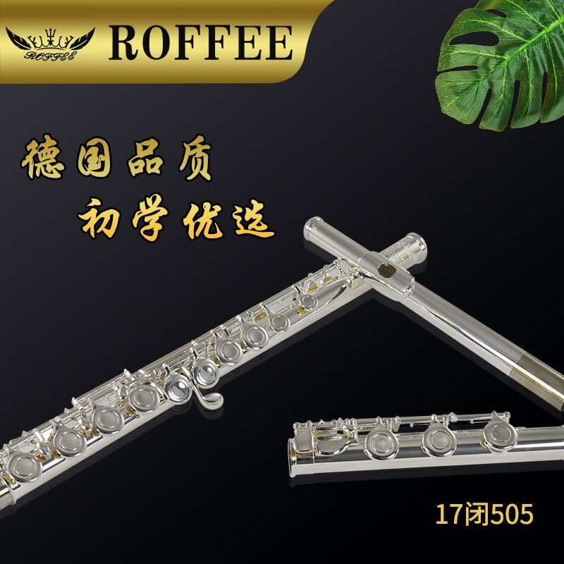 罗菲（ROFFEE）长笛乐器17开闭孔两用镀银长笛学生初学儿童入门演 乐器/吉他/钢琴/配件 长笛 原图主图