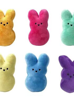 亚马逊跨境新品复活节兔子peeps15厘米 毛绒玩具玩偶公仔生日礼物