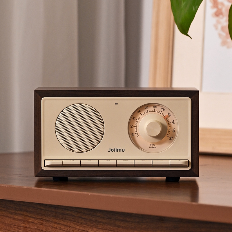 JM3复古实木蓝牙音箱收音机小型