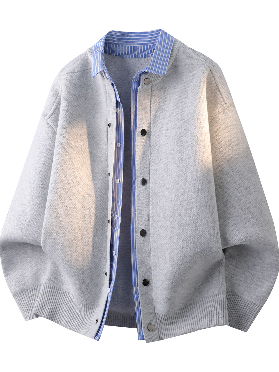 Kişi üçün toxunma sviter və jaket dəsti, payız-qış