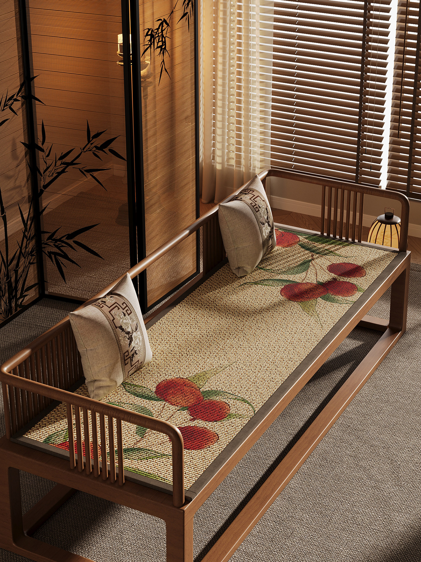 竹制沙发垫新中国风夏季垫透气防滑垫躺椅座垫冰丝绸凉爽沙发套布,居家布艺,沙发垫,淘宝优惠券,粉丝福利购,淘宝优惠卷