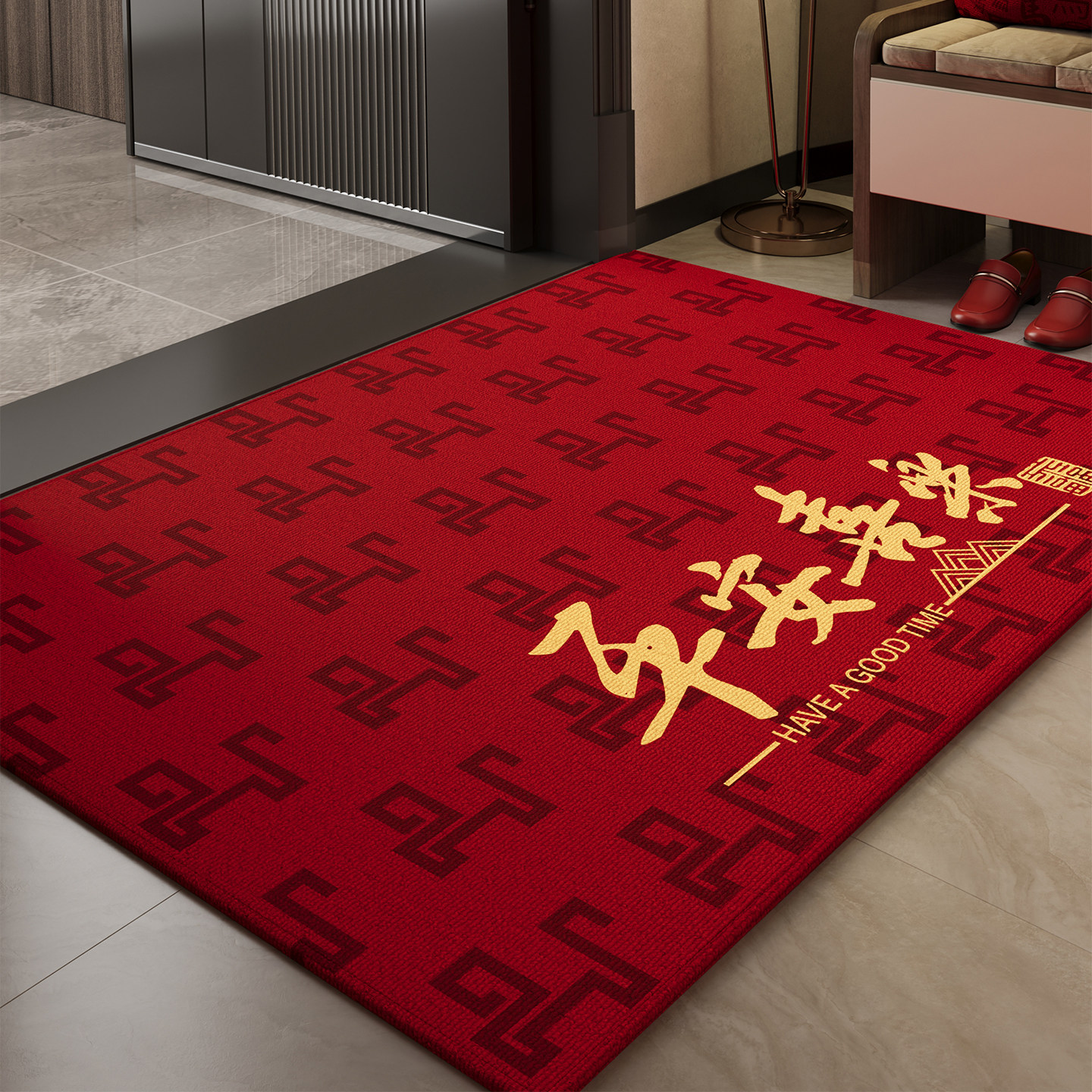 玄关入户门地垫2026新款防滑脚垫喜庆新年耐脏耐磨除尘高级感地毯,居家布艺,入户地垫,淘宝优惠券,粉丝福利购,淘宝优惠卷