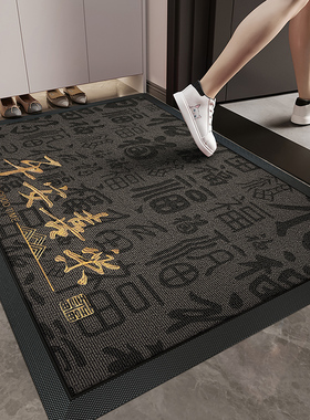 入户门地垫高端灰色别墅大门口耐脏防滑脚垫家用进门地毯玄关门垫