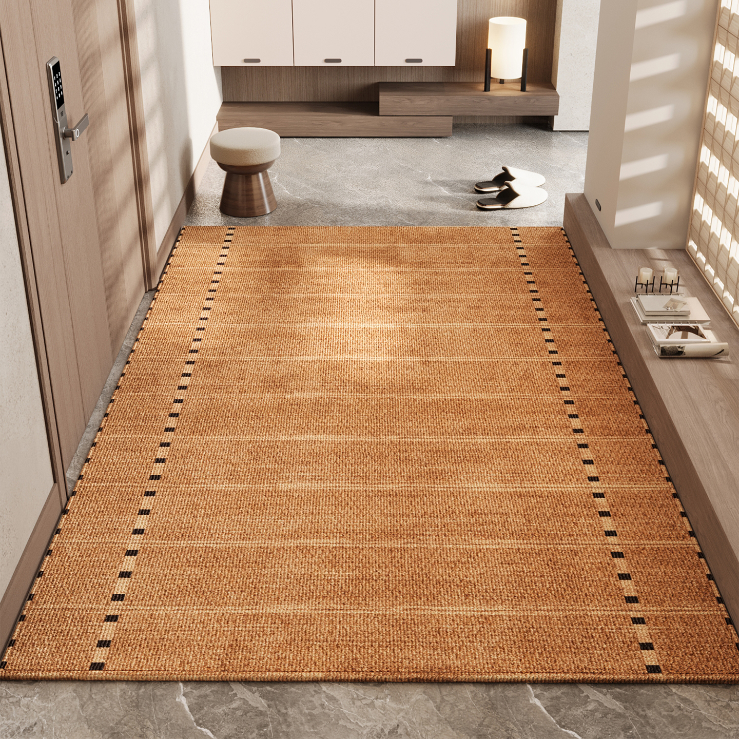 新中式入户门地垫大门口进门防滑