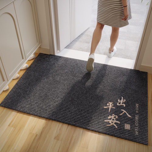 灰色入户门地垫家用门外防滑脚垫玄关耐脏除尘免洗地毯可裁剪门垫
