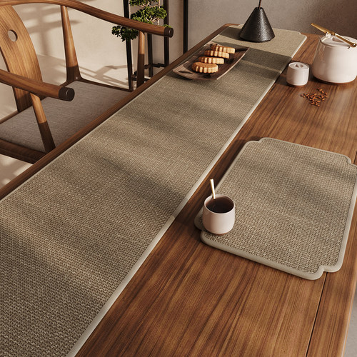 桌旗茶席茶桌垫吸水速干泡茶台桌布长条禅意茶旗桌布简约免洗可裁