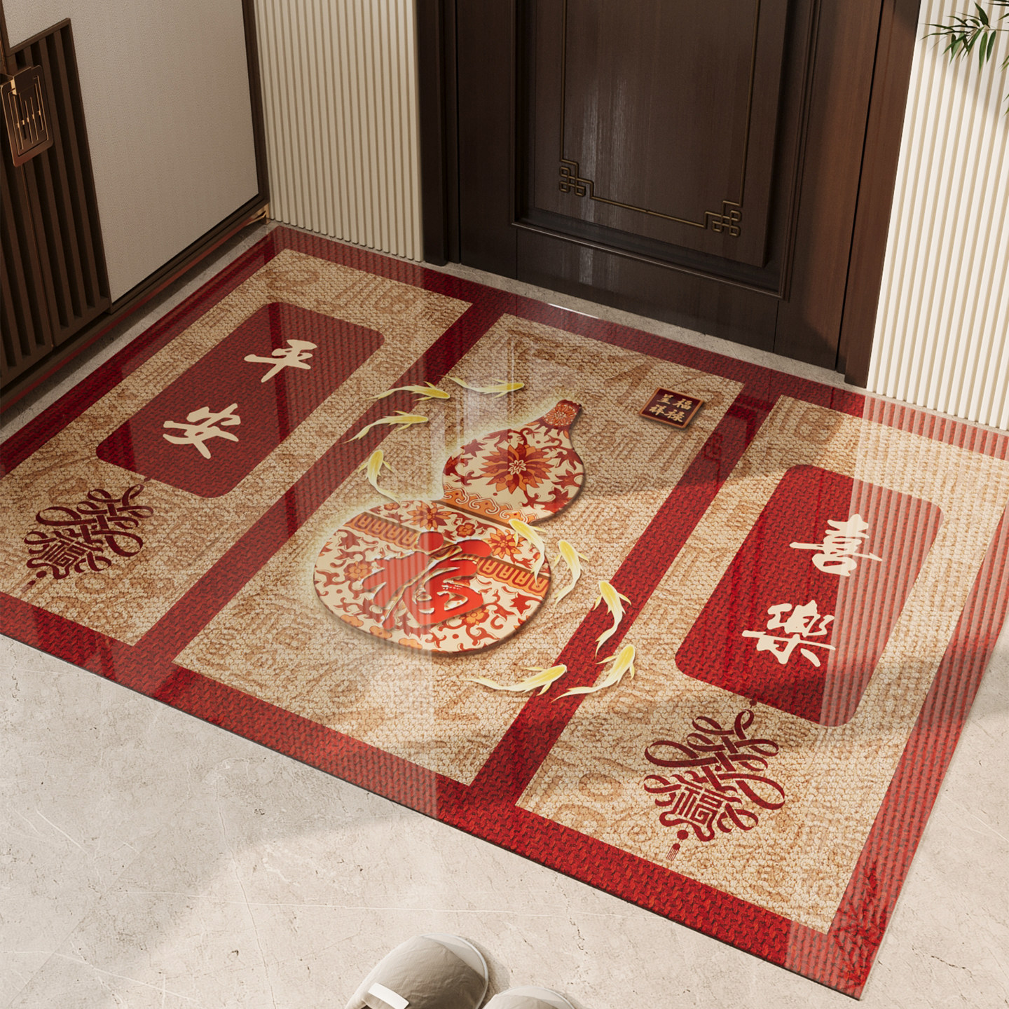 透明软玻璃新中式入户门地垫大门口防滑脚垫耐脏除尘免洗地毯定制,居家布艺,入户地垫,淘宝优惠券,粉丝福利购,淘宝优惠卷