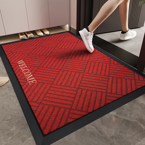 入户门地垫大门口进门红色高端脚垫别墅豪宅防滑地毯家用门垫定制