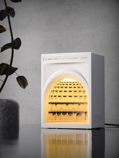 时集万神殿融蜡灯水泥小夜灯香氛蜡烛摆件融烛灯无火香薰灯氛围灯