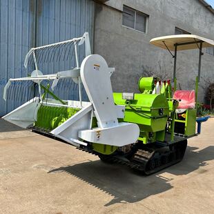 全自动小麦青稞联合收割机低割茬中型35马力一体机套种麦子大豆