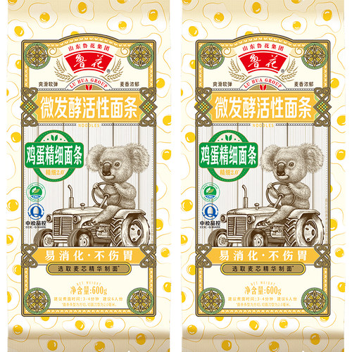 鲁花鸡蛋精细面条600g*2袋