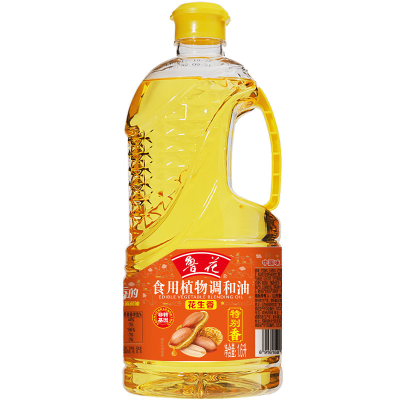 官方直营 鲁花花生香食用植物调和油1.6L 家用食用油