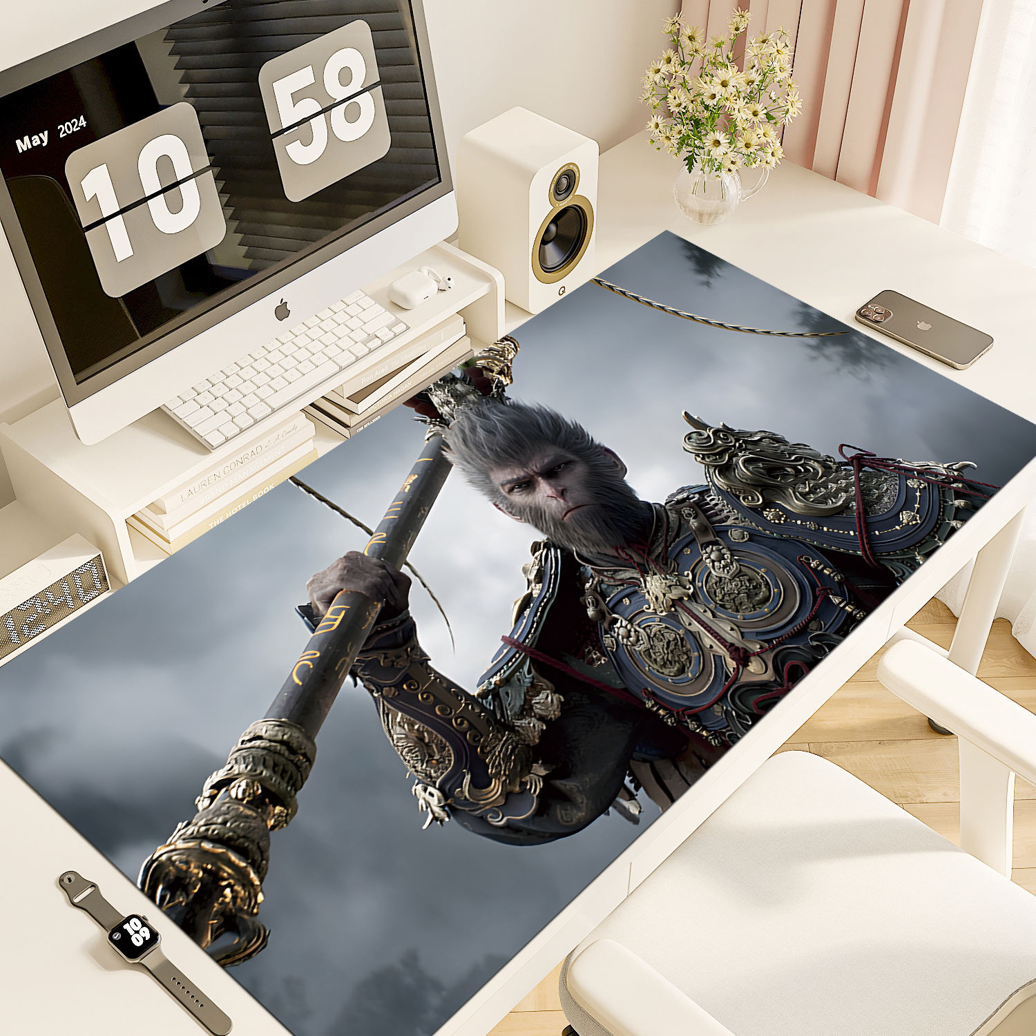 黑神话悟空超大皮革垫电脑桌垫环保护眼写字垫书桌垫耐高温茶几垫