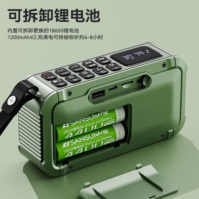 山水新款F63迷你蓝牙音箱户外大点歌手提便携式FM收音机音量数字