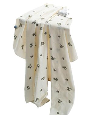 绿色儿童料棉麻夏款棉线吊带服装面料2022新品热销