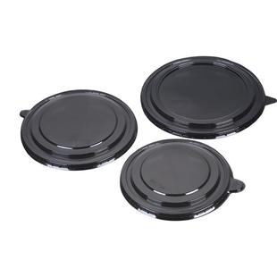 一次性餐盒圆形加厚盖冰粉打包盒盖沙拉饭盒盖外卖牛皮盒塑料盖