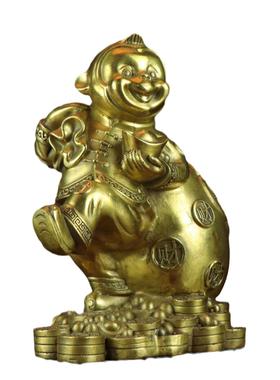 铜猴子摆件铜猴十二生肖猴钱袋猴家居店铺铜工艺品厂家